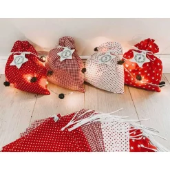 XXL Adventskalender zum Befüllen, Adventskalender mit großen Säckchen, Adventskalender für die ganze Familie Adventskalender