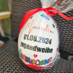 Geschenke|Poshy Giftbox XXL Überraschungsei/Überraschungsei Geschenk Jugendweihe/Taufe/Erstkommunion/Geburtstag /Ü-Ei /Geschenk Jugendweihe