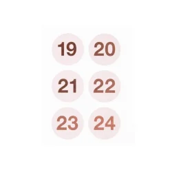Bastelzubehör|AmOlenDiek Zahlensticker 1-24 puderfarben