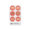 Zahlensticker rot für Adventskalender Bastelzubehör