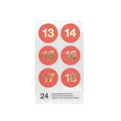 Zahlensticker rot für Adventskalender Bastelzubehör