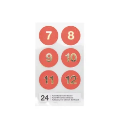 Zahlensticker rot für Adventskalender Bastelzubehör