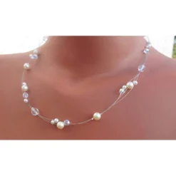 Best Zarte Brautkette, Hochzeitsschmuck mit Glitzer und Perlen, Brautschmuck Brautschmuck