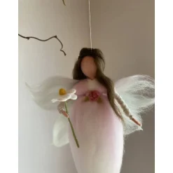 Gastgeschenke|DasFilzFuechsle zarte Gänseblümchenfee, Filzfee Frühling, Geschenk zur Taufe