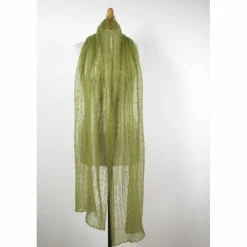 Brautstolen & -Boleros|Nica Weingartner Zartes Mohair-Tuch in Olivgrün, Lace-Schal gestrickt für Trachtenhochzeit, elegantes Umschlagtuch, leichte Stola