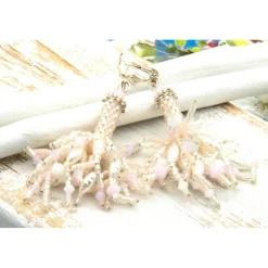 Best Zauberhafte beadwork Ohrringe, Glasperlenschmuck, weiß, rosa, Braut, Hochzeit – Geschenkidee für Frauen Brautschmuck