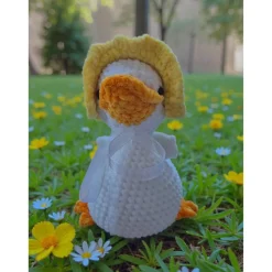 Clearance Zauberhafte Häkel-Ente „Sonnenschein“ – Handgemachtes Unikat Osterdeko