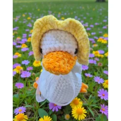 Clearance Zauberhafte Häkel-Ente „Sonnenschein“ – Handgemachtes Unikat Osterdeko