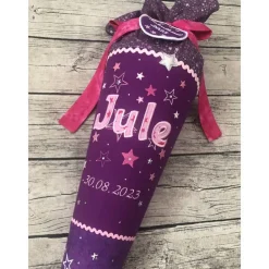 zauberhafte Schultüte mit Name und Sternen nach Wunsch Kinder Schultüten