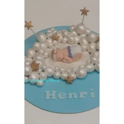 Tortendekoration|Tortendeko by Mona Zuckerfigur Tortenbild Tortendeko Wolken Baby Taufe