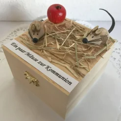Geldgeschenke|Bines Geschenkekiste Zur Kommunion Geldgeschenk und Geschenk für Mädchen und Junge Geld verpacken von Eltern oder für das Patenkind Enkelkind